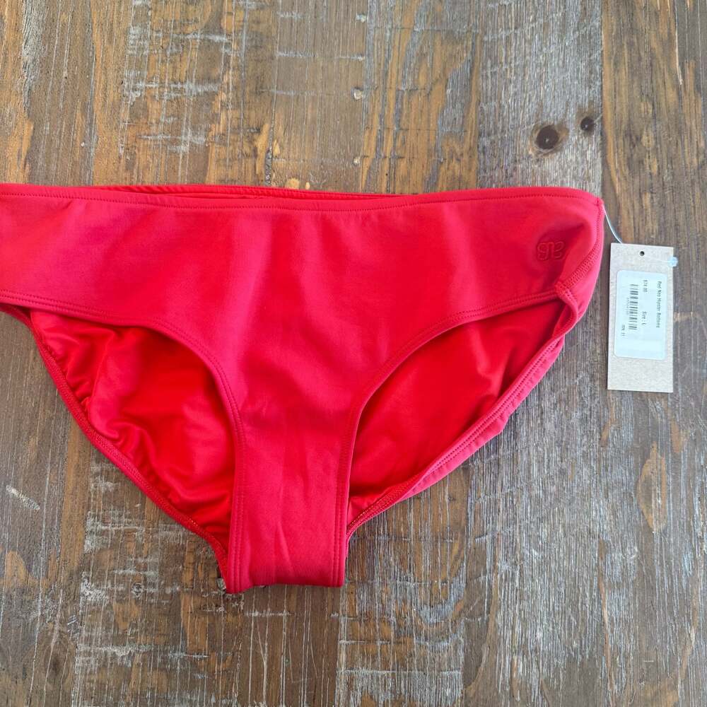 Albion Fit Red Neo Hipster Swim Bottoms Size L